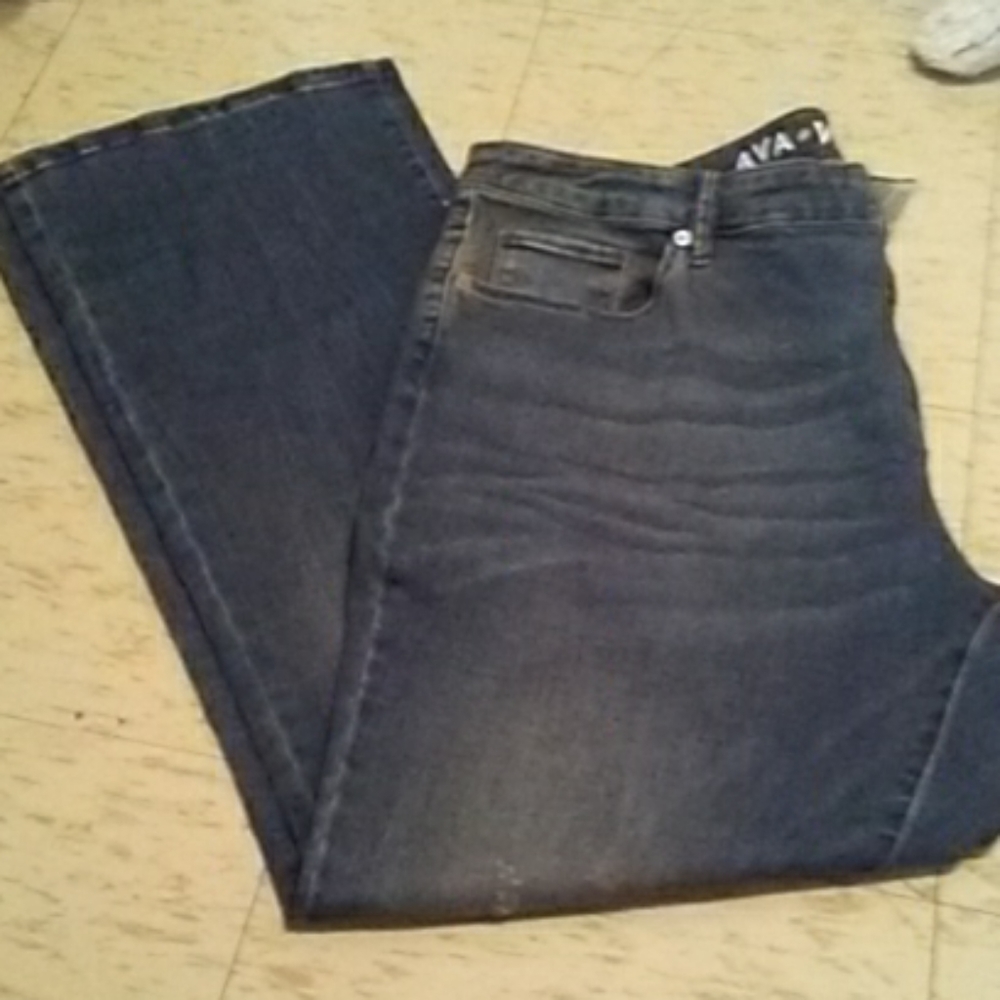 Size 22w ava & viv skinny bootcut distressed jean